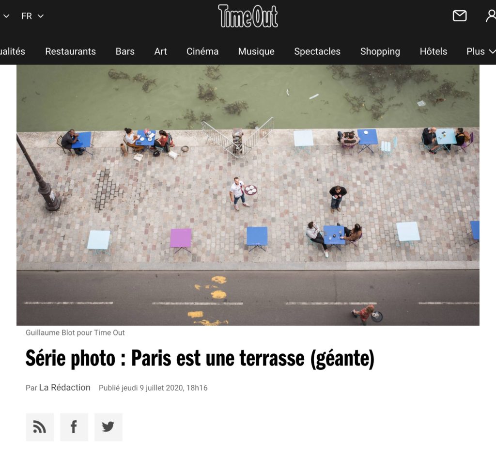「写真ギャラリー：パリは（巨大な）テラスだ」
フランス版TimeOutのサイトより。
